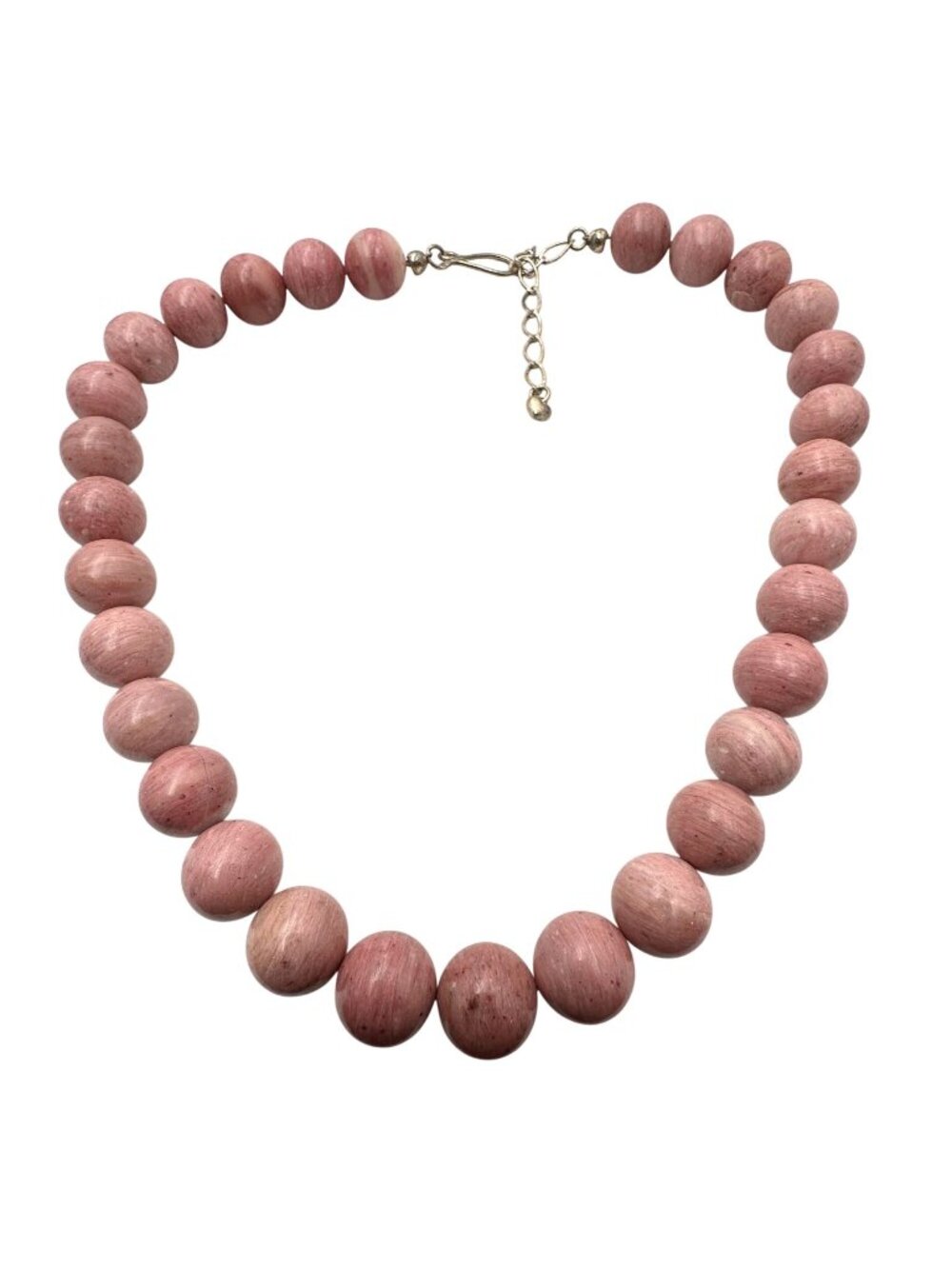 Jay King Necklace Mine Finds Pink Gemstone Sterling Silver Necklace 16 - 18"